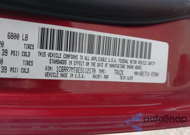 1C6RR7MT6ES112170: 42752611