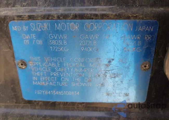 JS2YB413485108834: 42752619