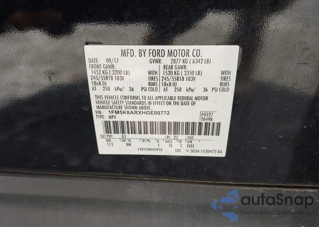 1FM5K8ARXHGE00772: 42752673