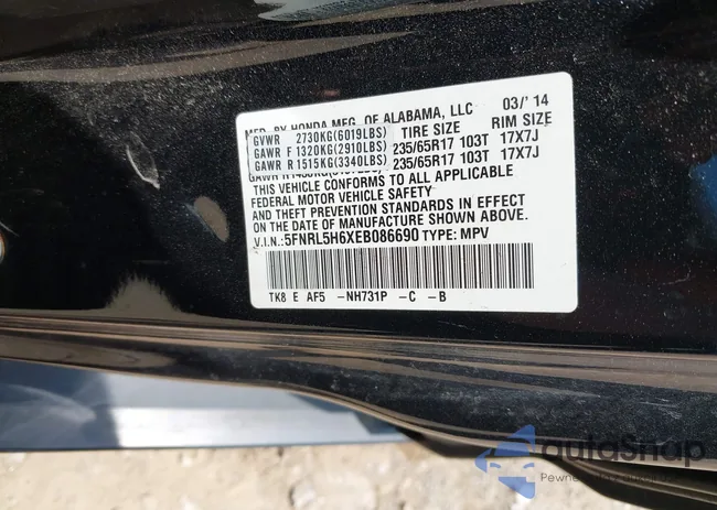 5FNRL5H6XEB086690: 42751792