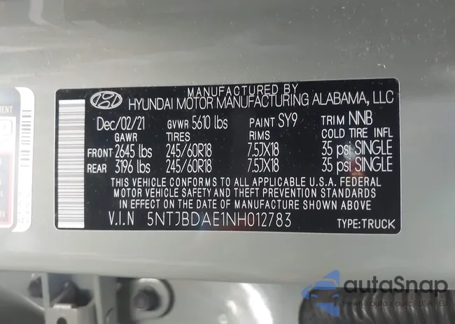 5NTJBDAE1NH012783: 42751815