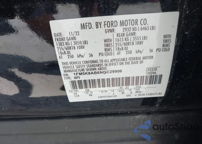 1FM5K8AB6NGC29906: 42751926