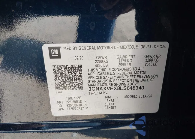 3GNAXVEX8LS648340: 42751942