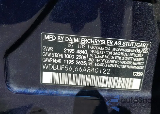 WDBUF56J66A840122: 42753458