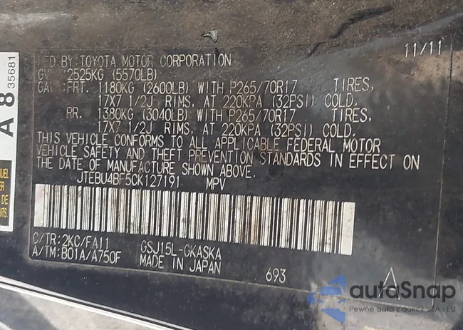 JTEBU4BF5CK127191: 42753572