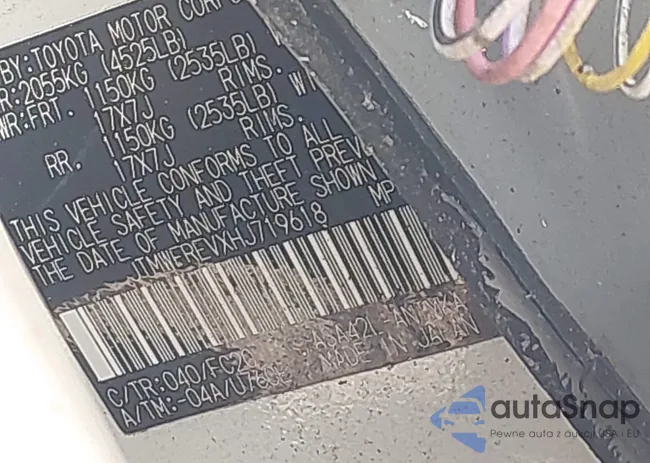 JTMWFREVXHJ719618: 42753643