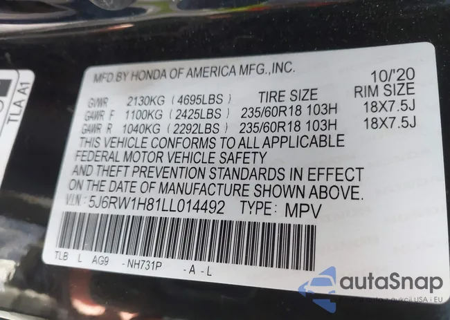 5J6RW1H81LL014492: 42752690