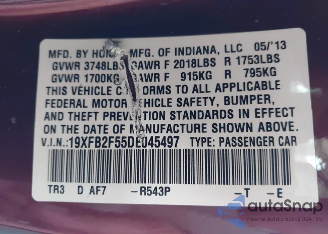 19XFB2F55DE045497: 42752822