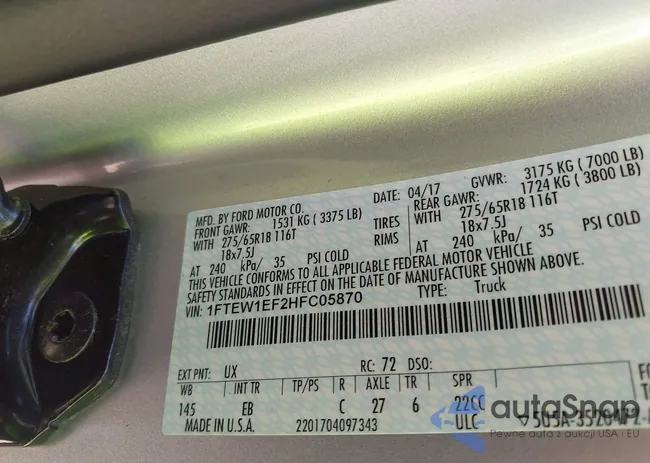 1FTEW1EF2HFC05870: 42752845