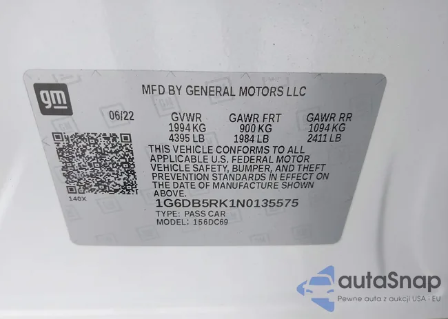 1G6DB5RK1N0135575: 42754100