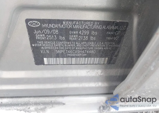 5NPET46CX9H474480: 42754321