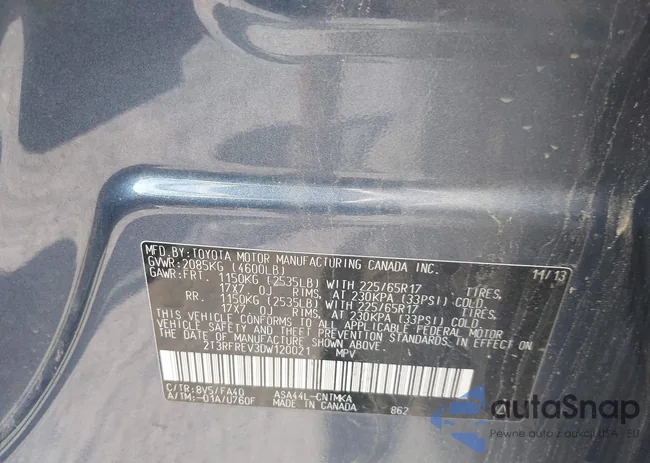 2T3RFREV3DW120021: 42754355