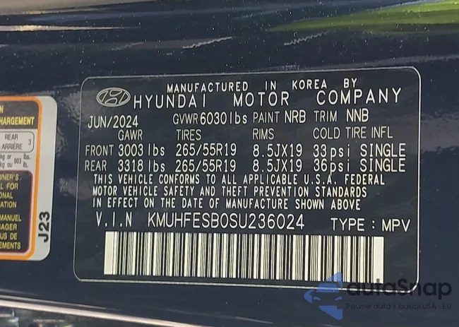 KMUHFESB0SU236024: 42754459