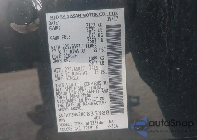 5N1AT2MV2HC835388: 42754495