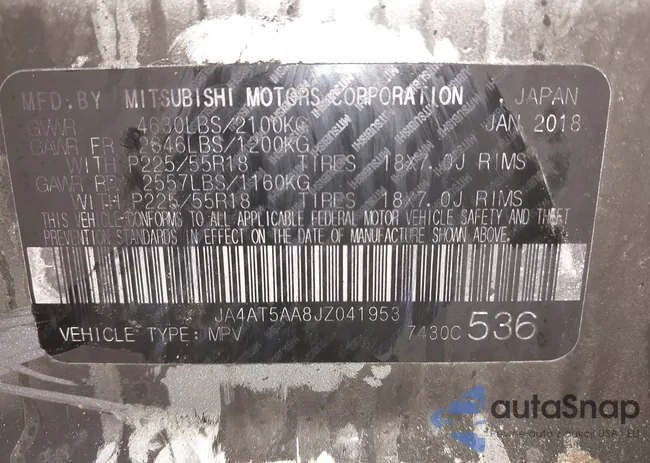 JA4AT5AA8JZ041953: 42754539