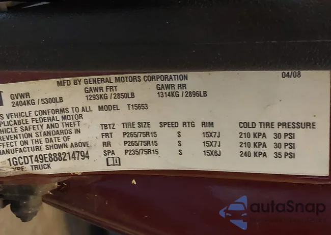 1GCDT49E888214794: 42754564