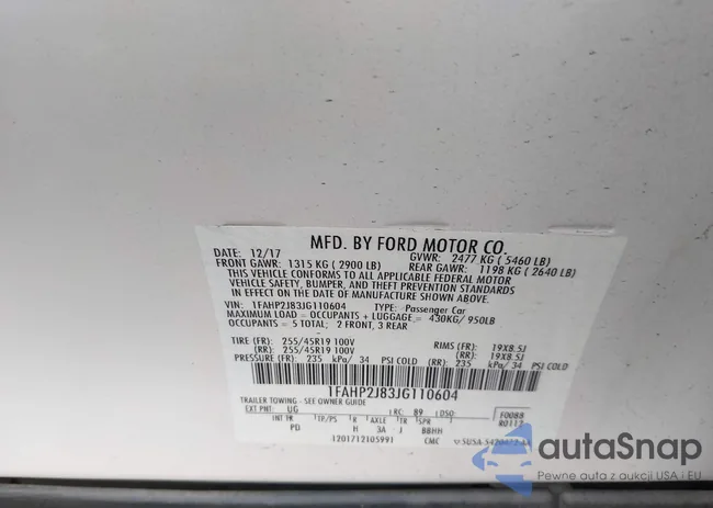 1FAHP2J83JG110604: 42754566