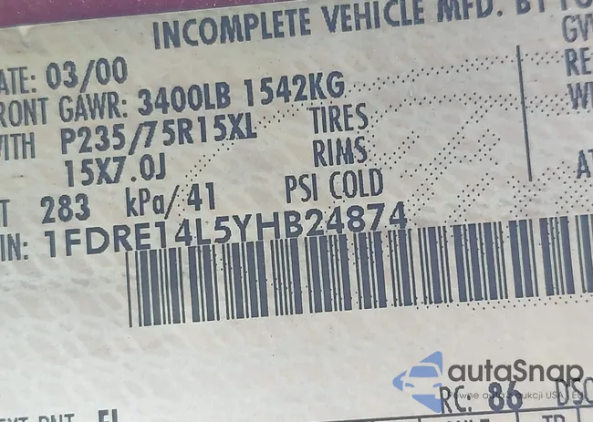 1FDRE14L5YHB24874: 42754661