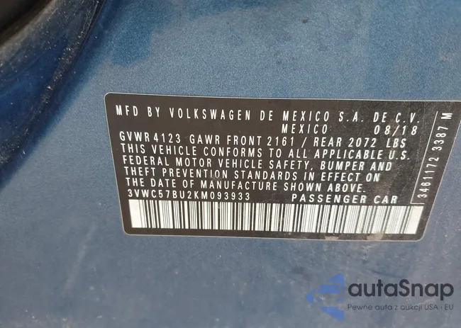 3VWC57BU2KM093933: 42753711