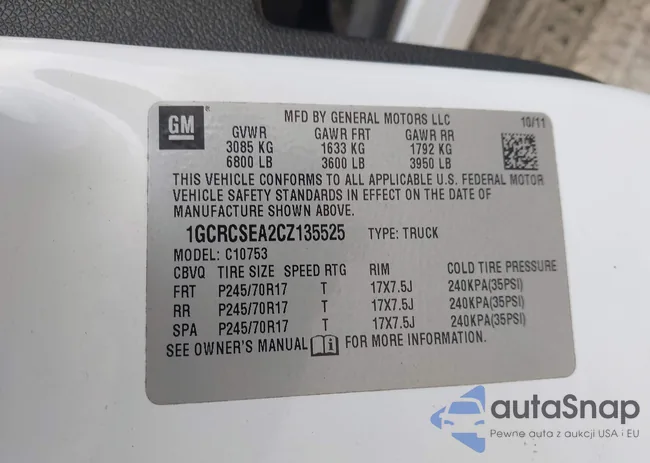 1GCRCSEA2CZ135525: 42753776