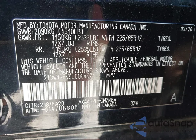 2T3W1RFV9LC064571: 42753782