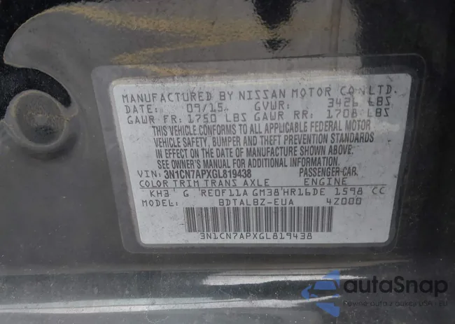 3N1CN7APXGL819438: 42753783