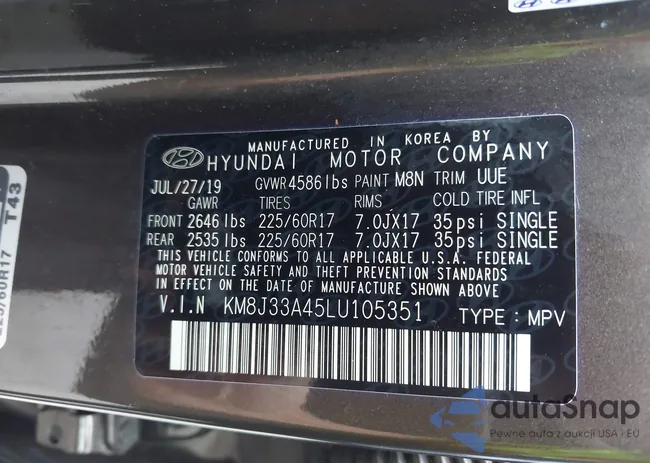 KM8J33A45LU105351: 42753963