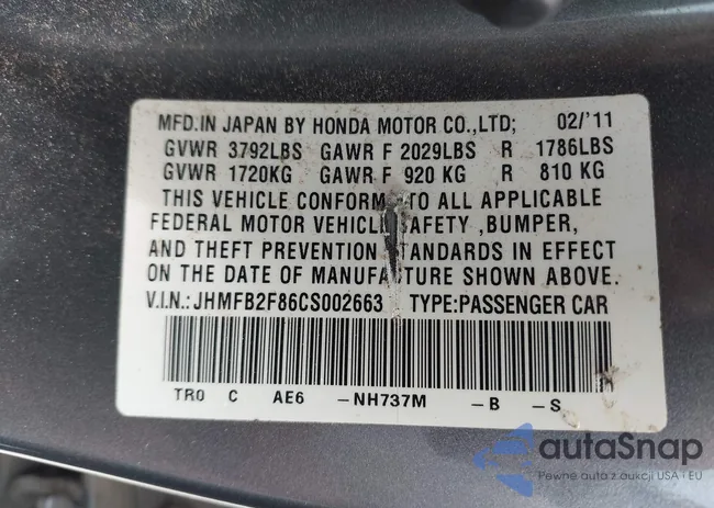 JHMFB2F86CS002663: 42754019