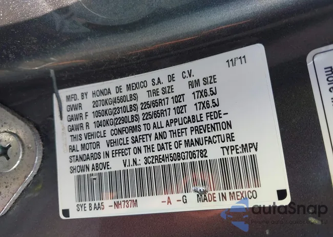 3CZRE4H50BG706782: 42755140