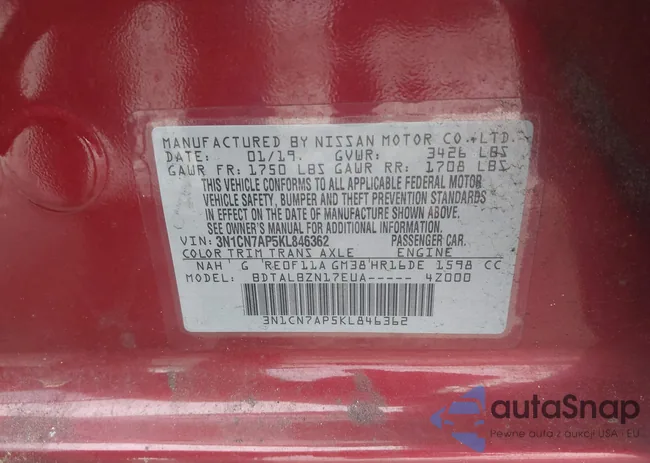 3N1CN7AP5KL846362: 42755220