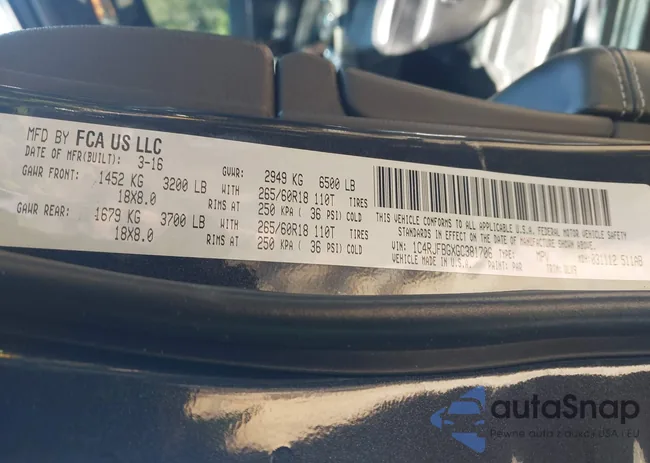 1C4RJFBGXGC381706: 42755225