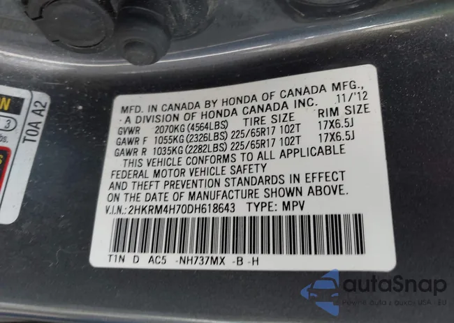 2HKRM4H70DH618643: 42755454