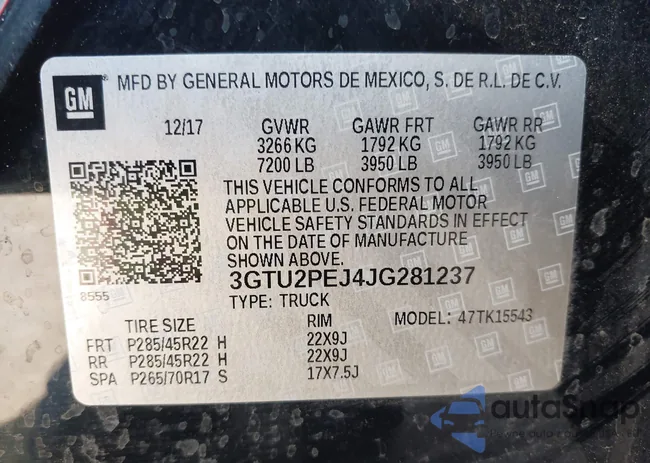 3GTU2PEJ4JG281237: 42755531