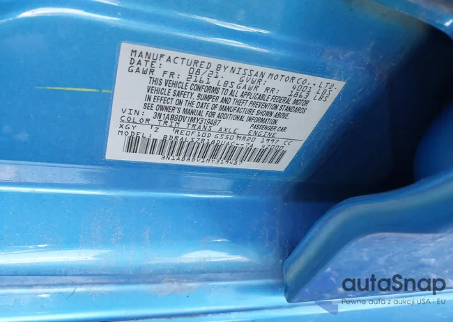 3N1AB8DV1MY319487: 42755618