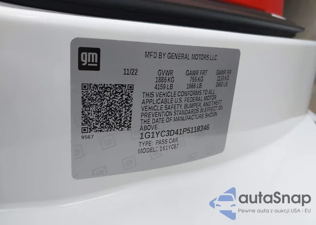 1G1YC3D41P5118346: 42755628