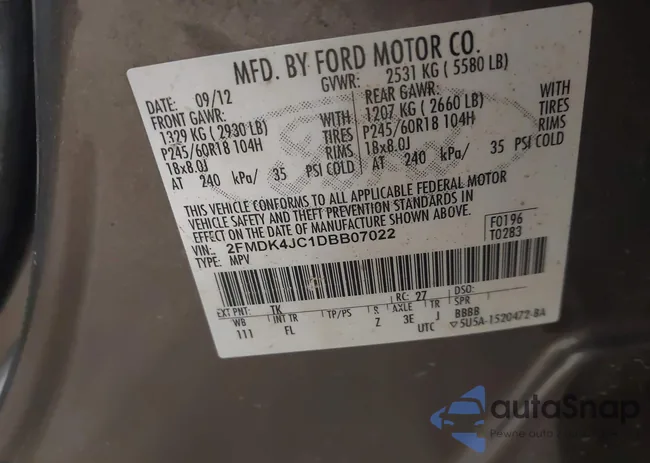 2FMDK4JC1DBB07022: 42755657