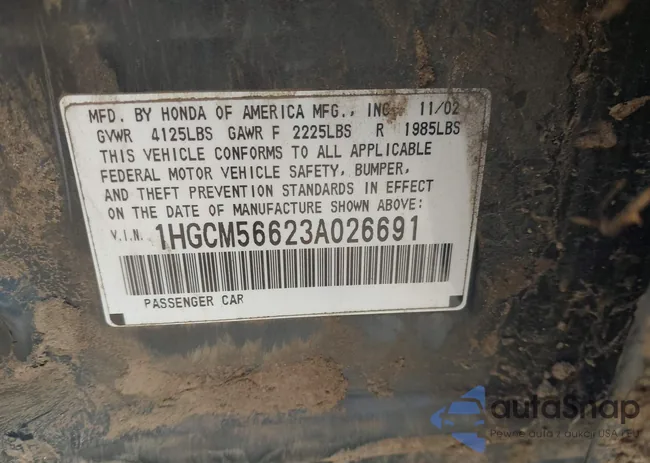 1HGCM56623A026691: 42755663