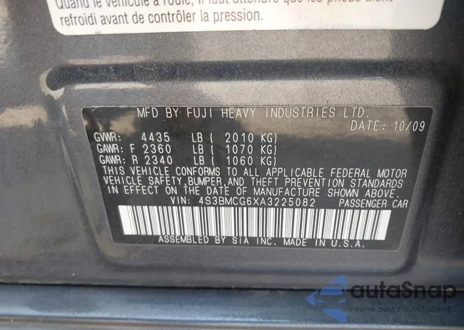 4S3BMCG6XA3225082: 42756266