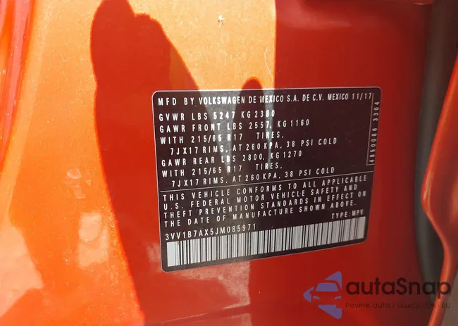 3VV1B7AX5JM085971: 42756369