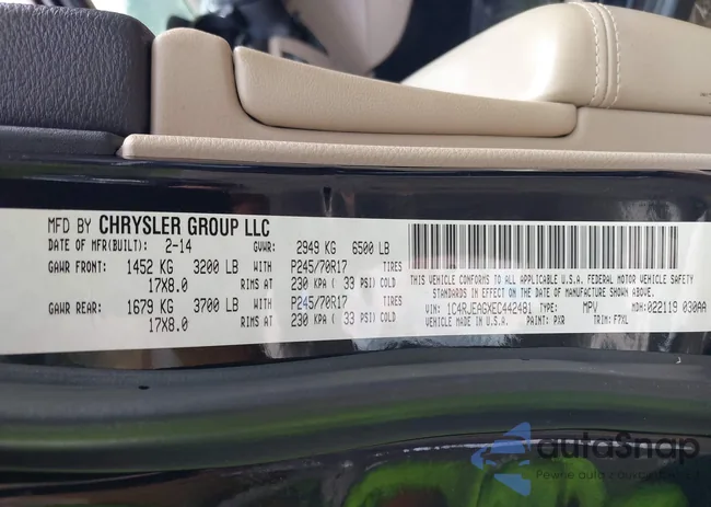 1C4RJEAGXEC442481: 42756373