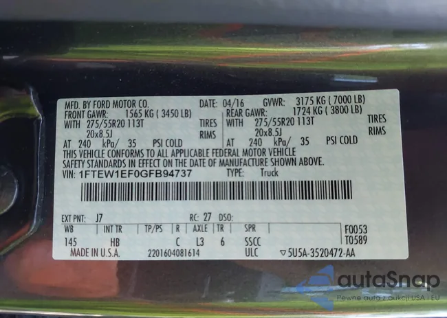 1FTEW1EF0GFB94737: 42756404