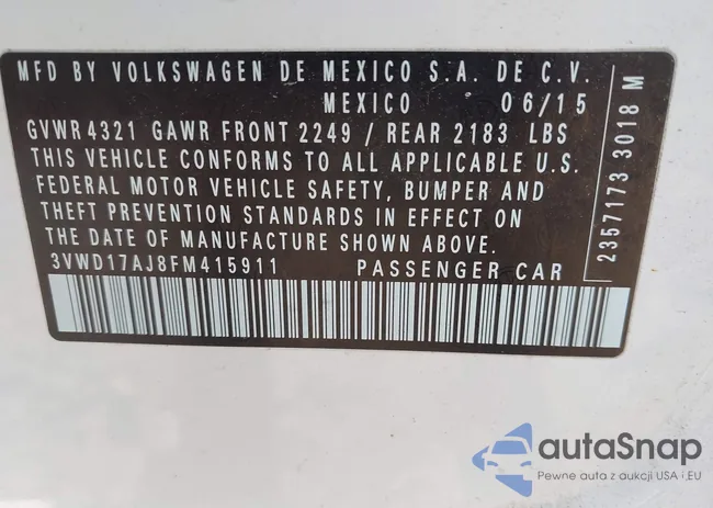 3VWD17AJ8FM415911: 42756468