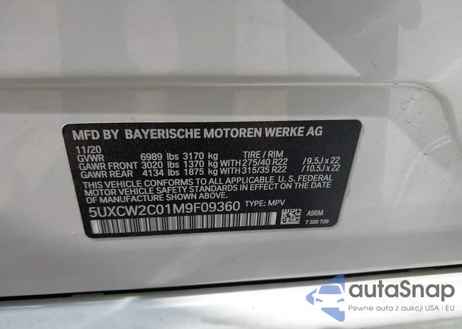 5UXCW2C01M9F09360: 42756597