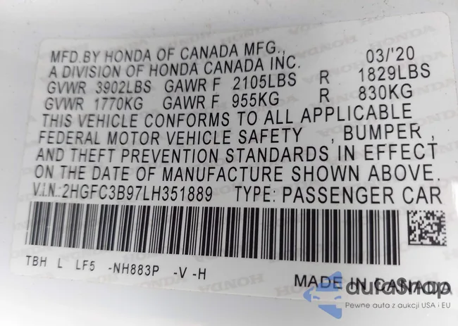 2HGFC3B97LH351889: 42756608