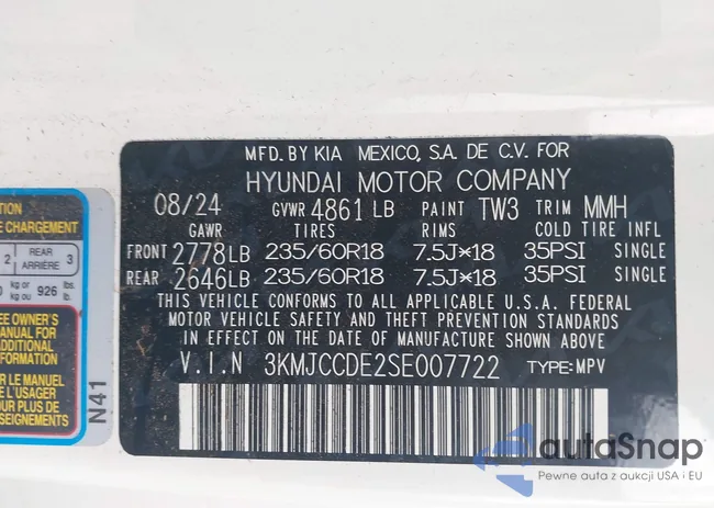 3KMJCCDE2SE007722: 42756629