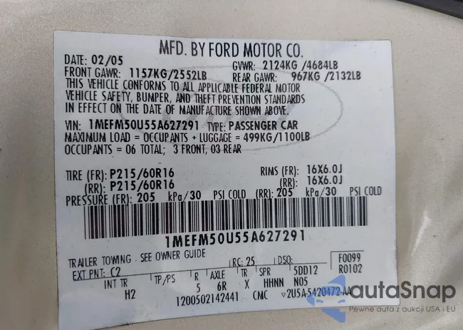 1MEFM50U55A627291: 42756662