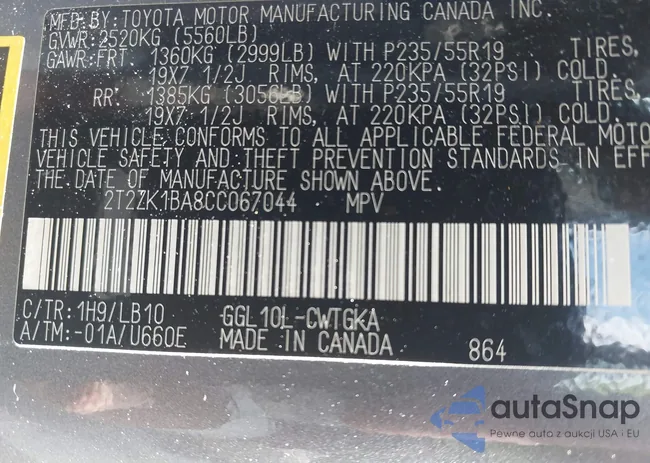 2T2ZK1BA8CC067044: 42755694