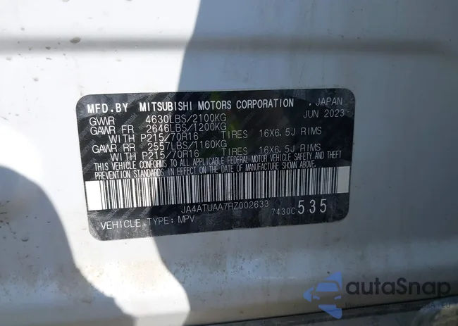 JA4ATUAA7RZ002633: 42755877