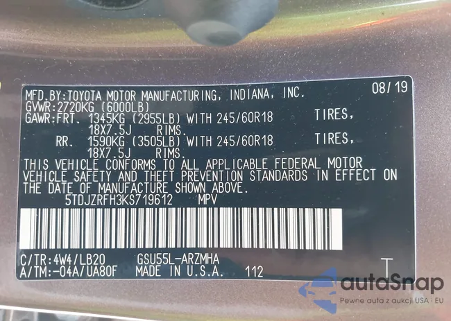 5TDJZRFH3KS719612: 42755882