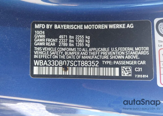 WBA33DB07SCT88352: 42755957